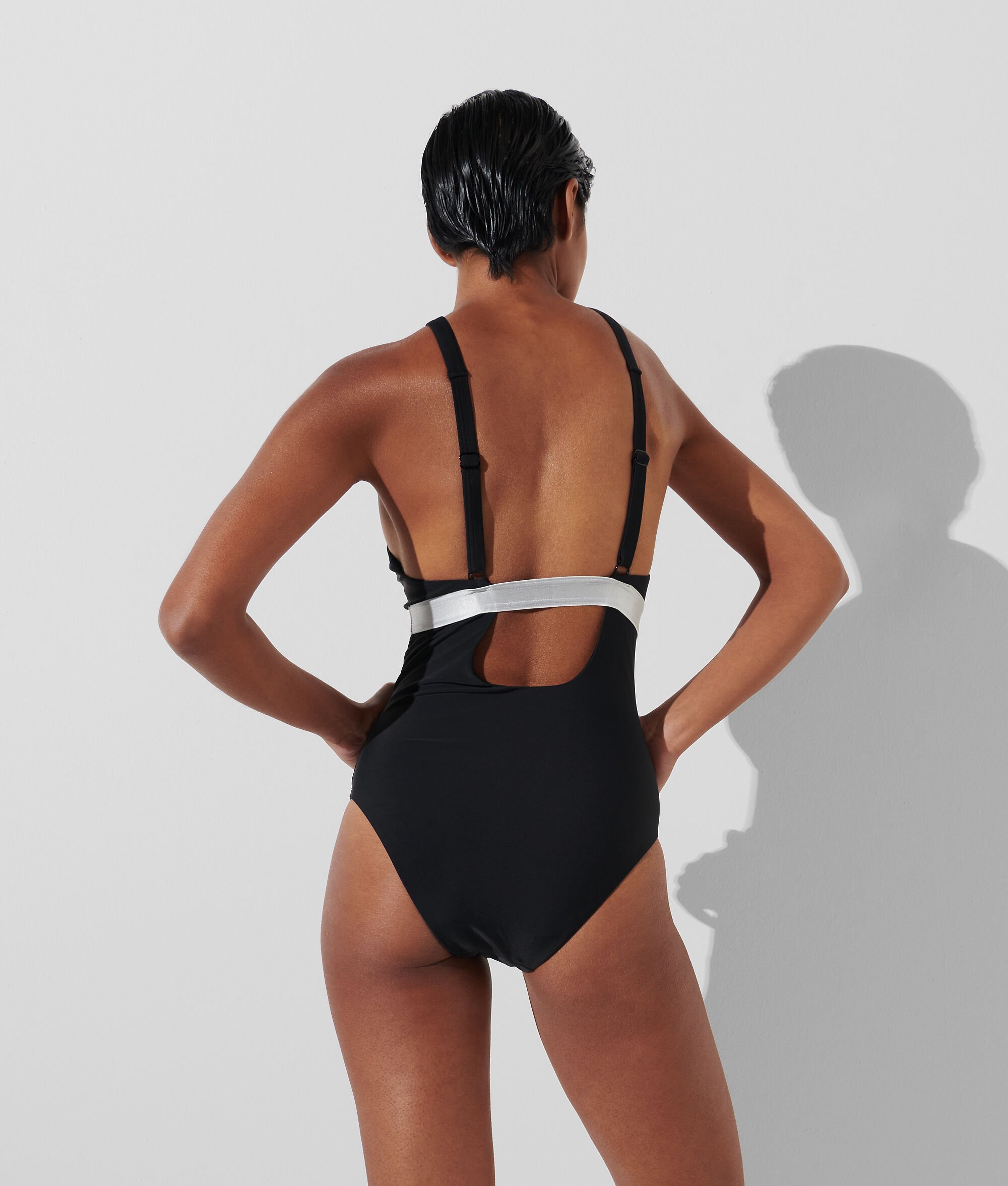 (image for) Top-Level KARL LOGO HALTER SWIMSUIT